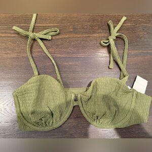 Abercrombie & Fitch Olive Green Bikini Top